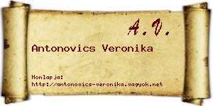 Antonovics Veronika névjegykártya