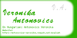 veronika antonovics business card